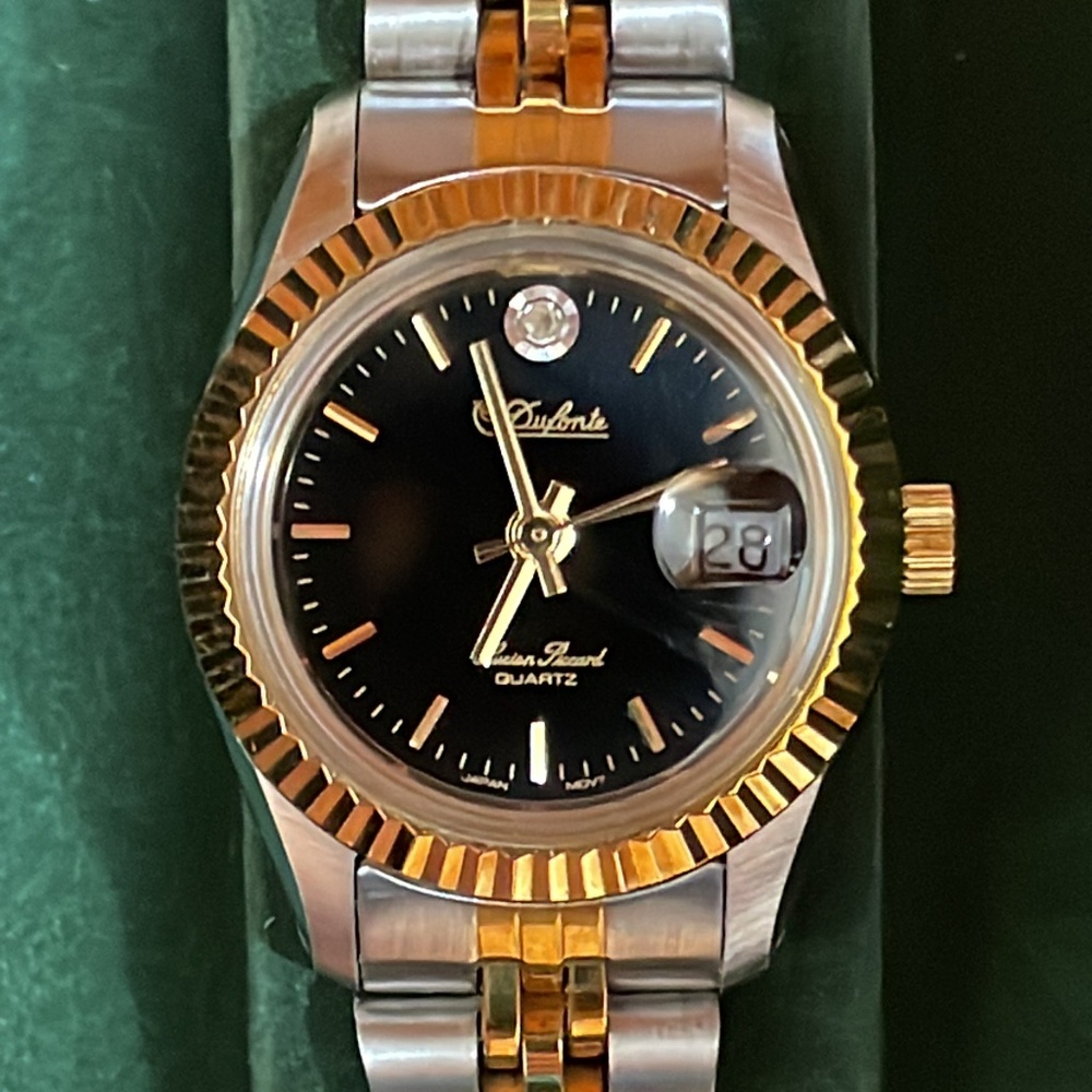 NWOT Women’s Dufonte Two-Tone Watch with Date and Genuine Diamond - Beautiful!